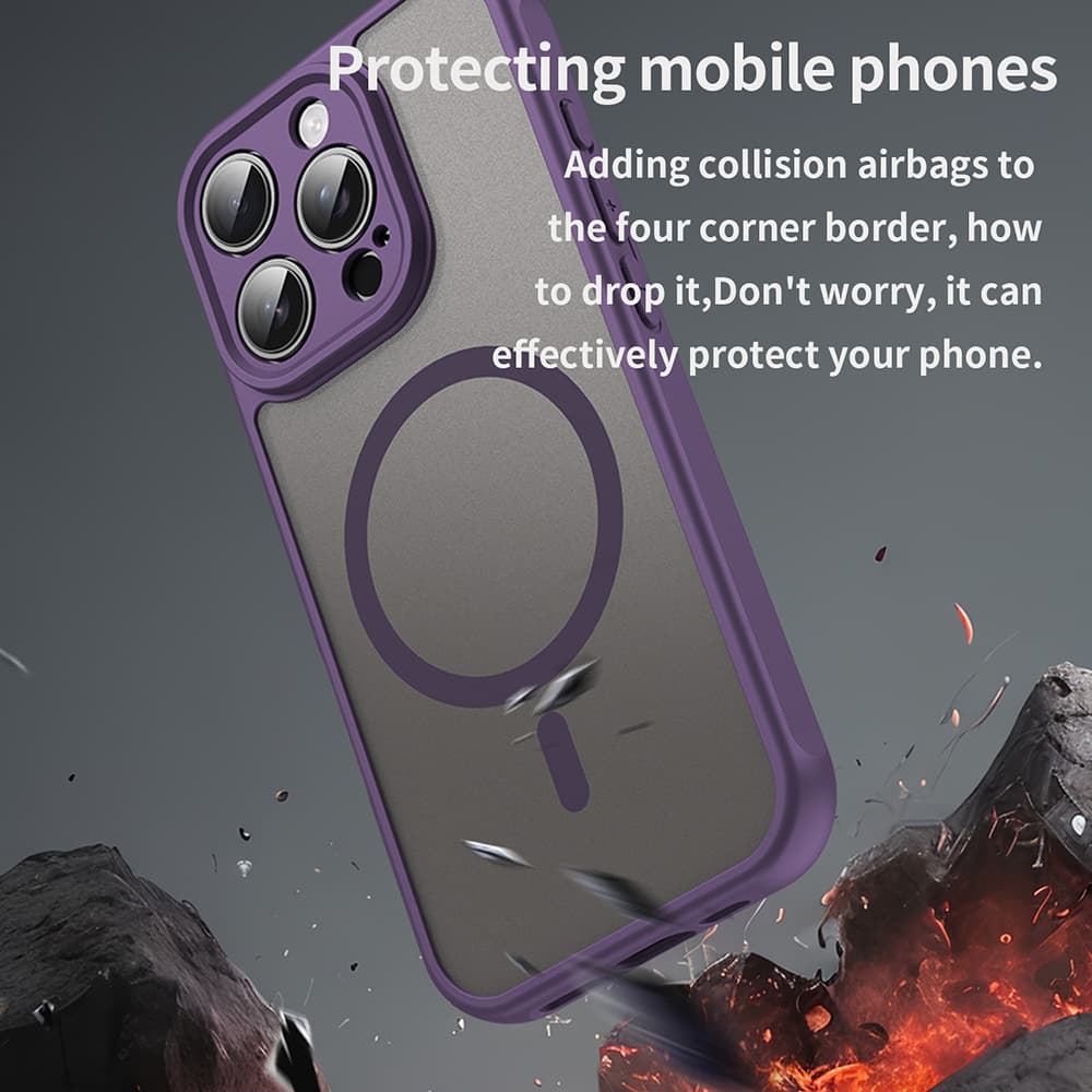 Techsuit HaloFrost II MagSafe pro iPhone 16 Pro fialová - náhled 4