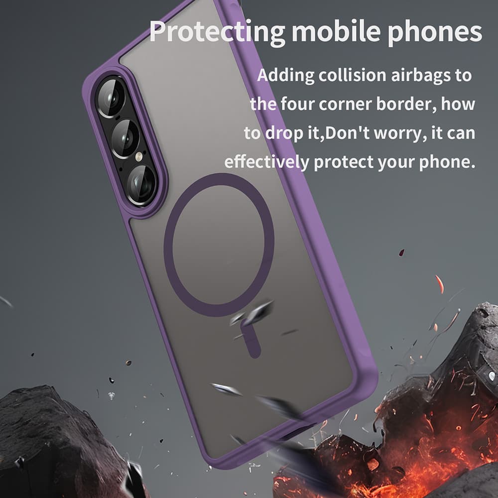 Techsuit HaloFrost II MagSafe pro Sony Xperia 1 VII fialová - náhled 4