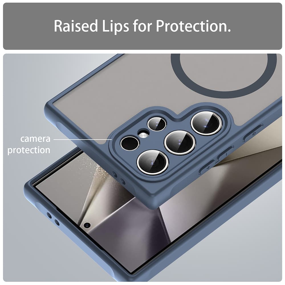 Techsuit HaloFrost II MagSafe pro Samsung Galaxy S24 Ultra tmavě modrá - náhled 4