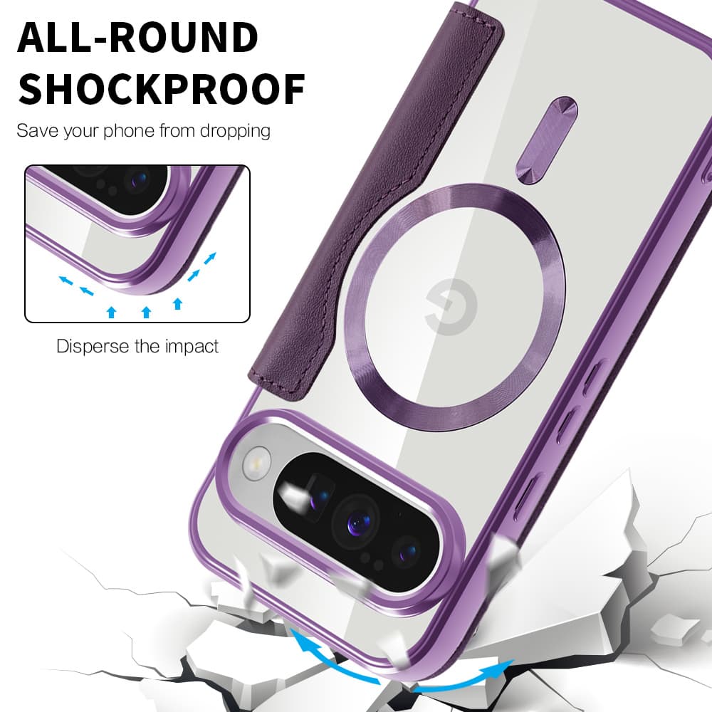 Pouzdro Techsuit SmartMag Book pro Google Pixel 10 Pro XL fialové - náhled 4