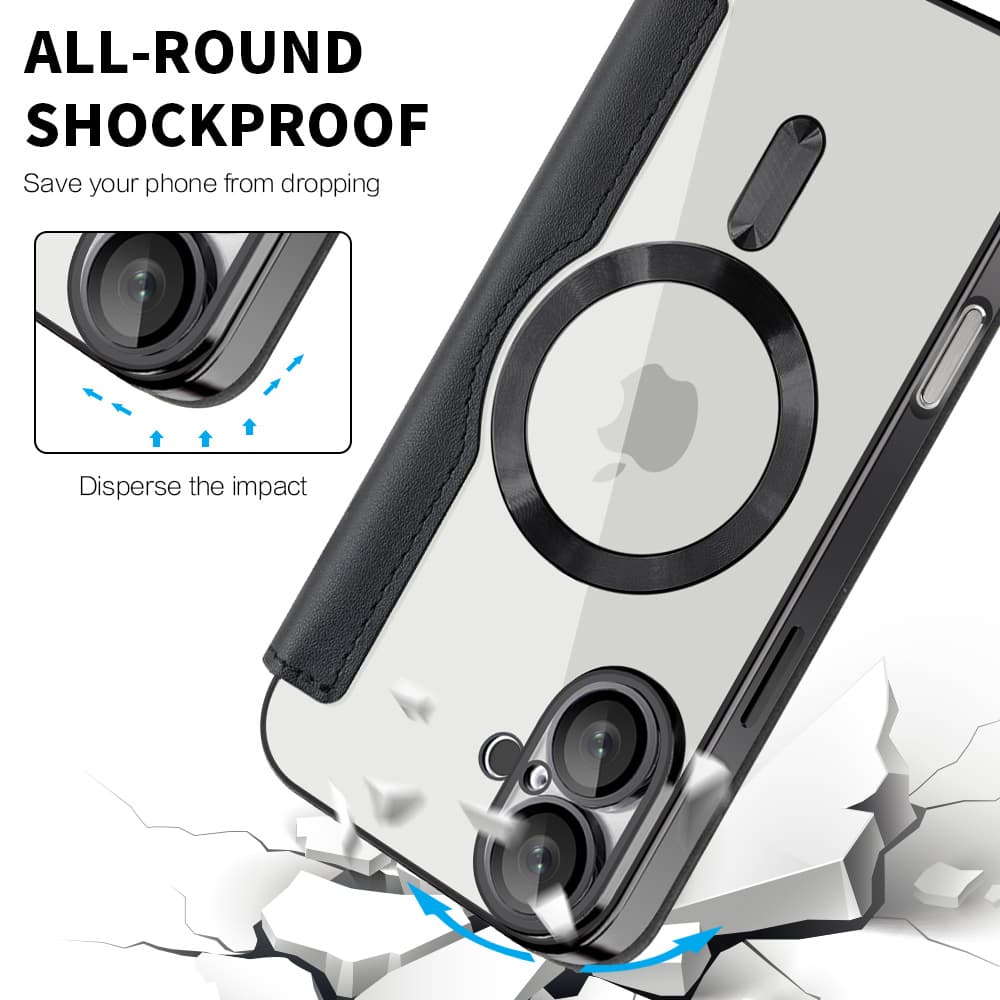 Pouzdro na knihu Techsuit SmartMag pro iPhone 16 Plus černé - náhled 4