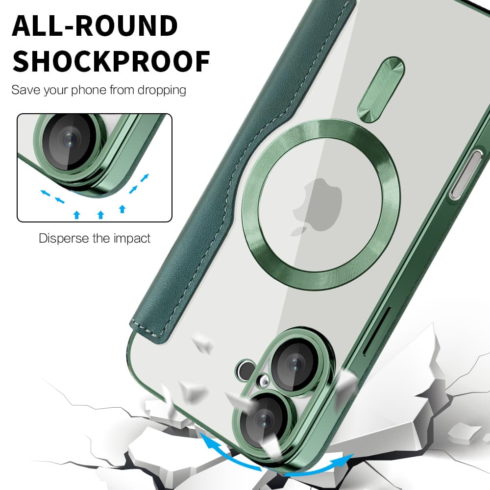 Pouzdro na knihu Techsuit SmartMag pro iPhone 16 Plus zelené - náhled 4
