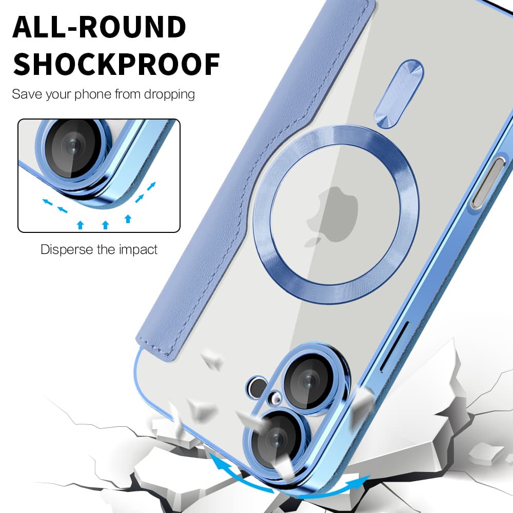Pouzdro na knihu Techsuit SmartMag iPhone 16 Plus světle modrá - náhled 4