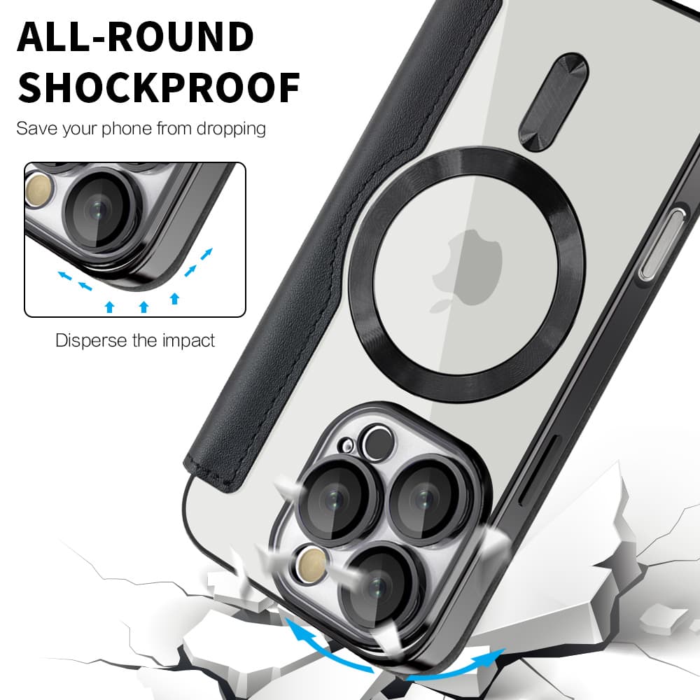 Pouzdro na knihu Techsuit SmartMag pro iPhone 16 Pro černé - náhled 4