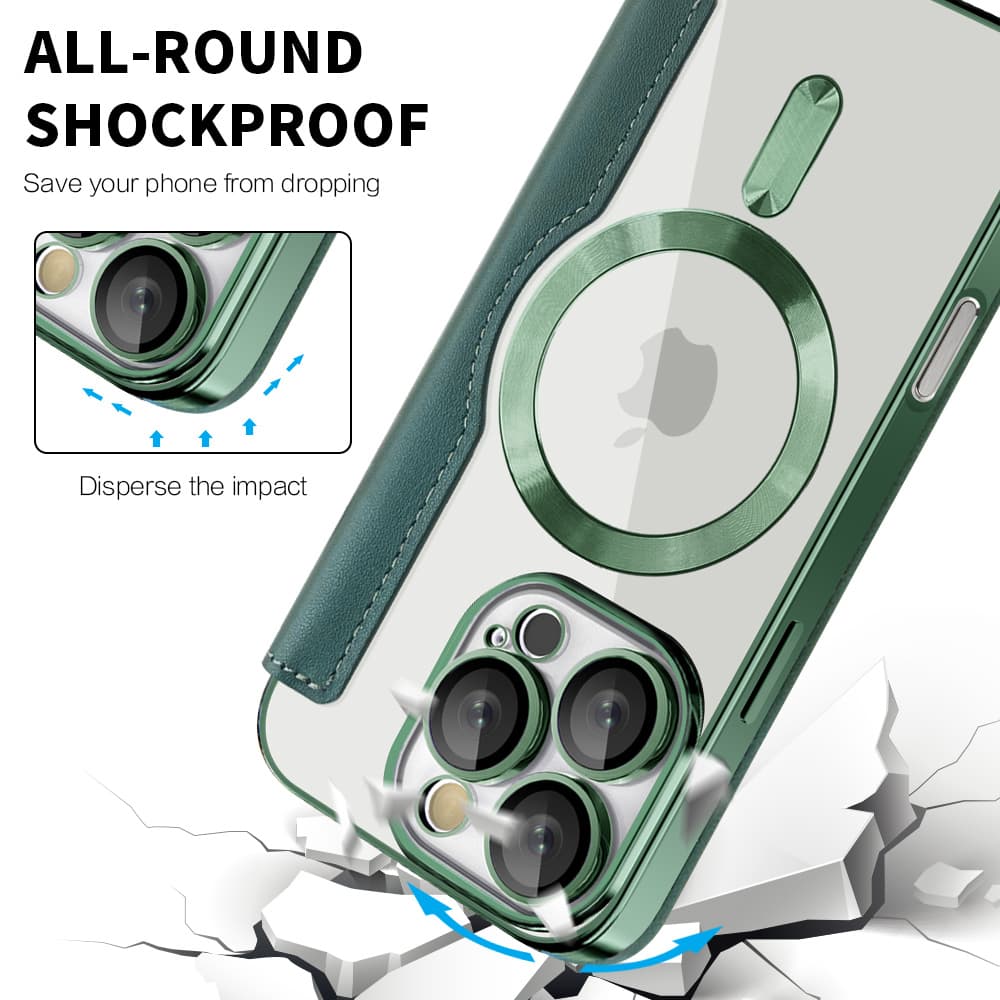 Pouzdro na knihu Techsuit SmartMag iPhone 16 Pro Max zelené - náhled 4