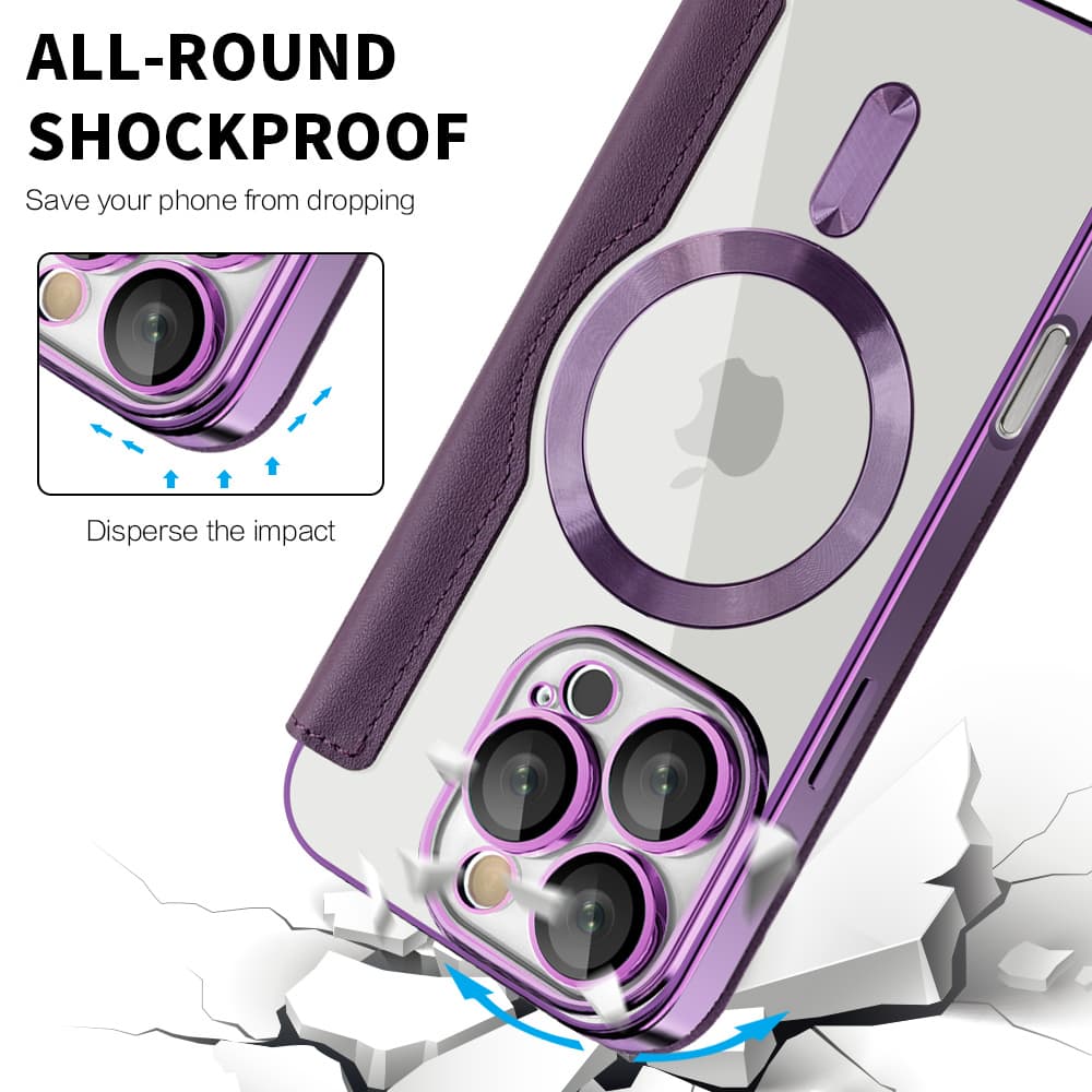 Pouzdro na knihu Techsuit SmartMag iPhone 16 Pro Max fialové - náhled 4