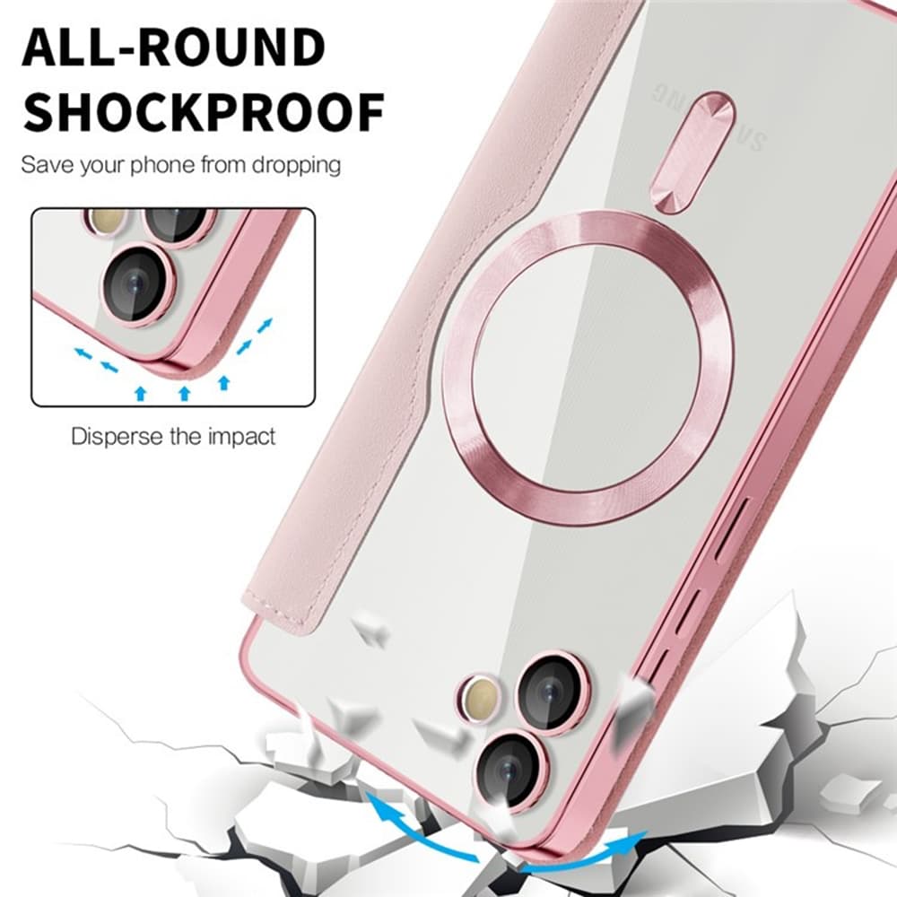 Pouzdro na knihu Techsuit SmartMag pro Samsung Galaxy A05 růžové - náhled 4