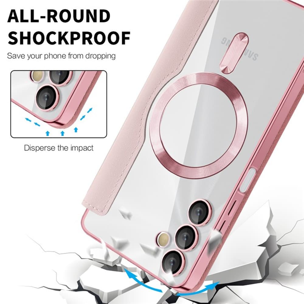 Pouzdro na knihu Techsuit SmartMag pro Samsung Galaxy A05s růžové - náhled 4