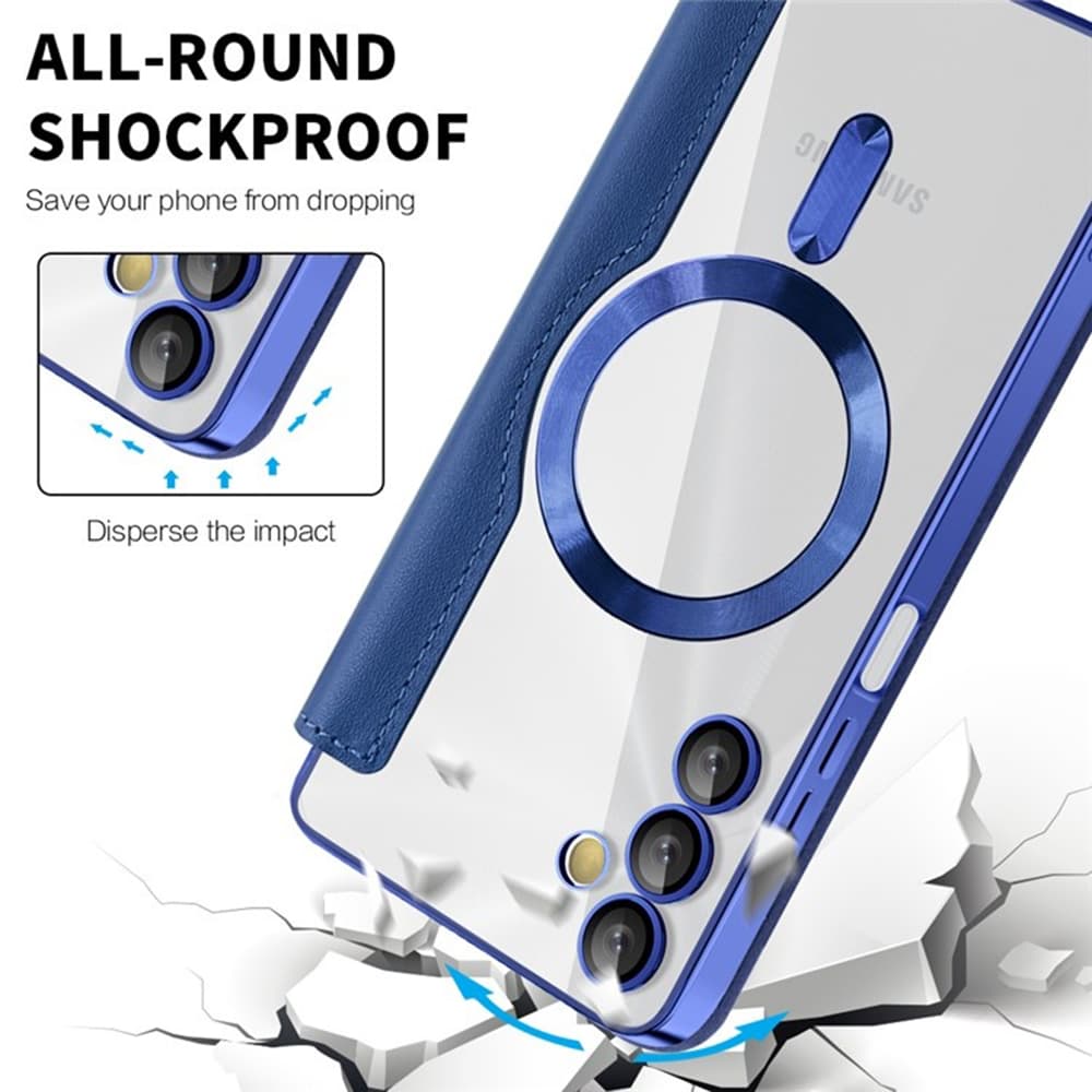 Techsuit SmartMag knížkové pouzdro Samsung Galaxy A05s modré - náhled 4