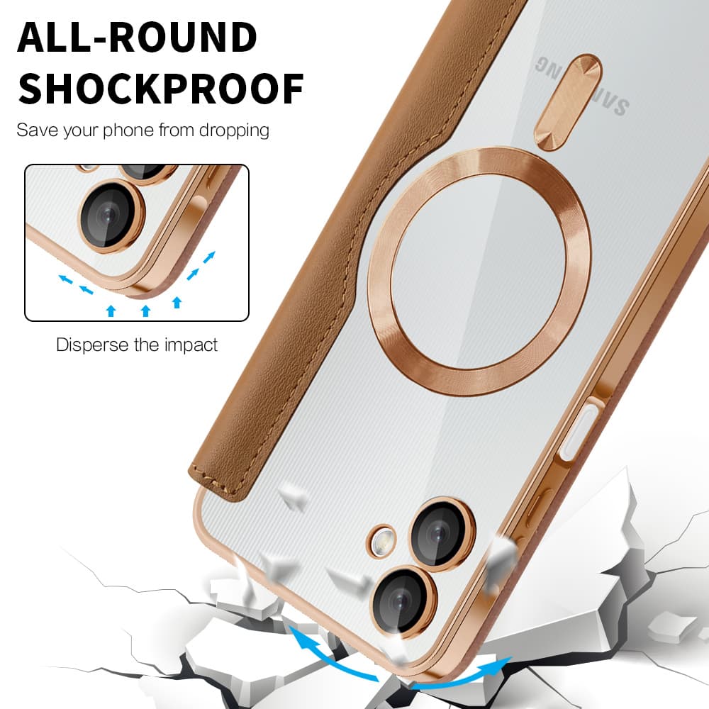 Pouzdro na knihu Techsuit SmartMag pro Samsung Galaxy A06 hnědé - náhled 4