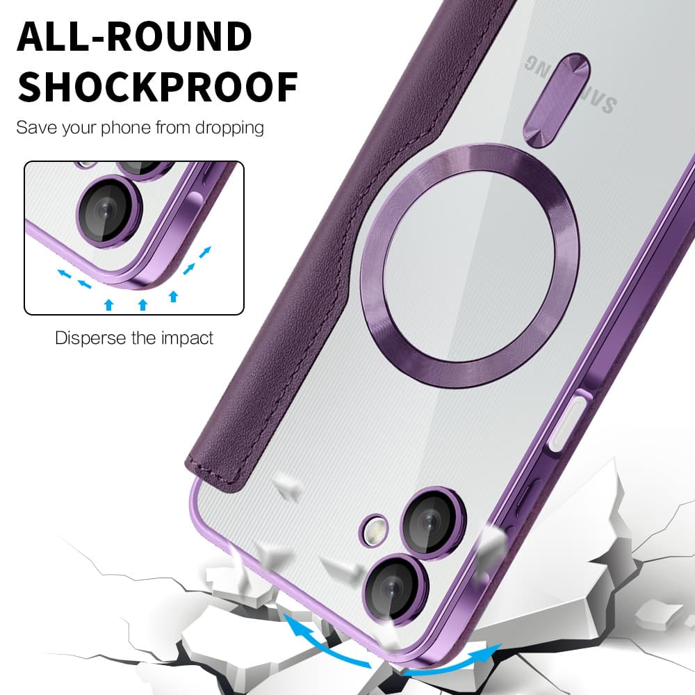 Techsuit SmartMag pouzdro na knihu Samsung Galaxy A06 fialové - náhled 4