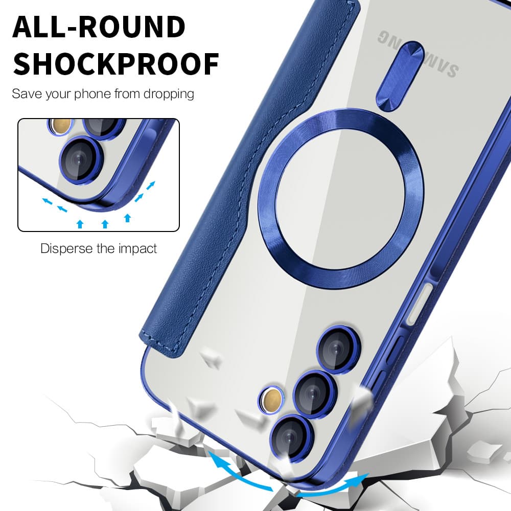 Techsuit SmartMag knižní pouzdro Samsung Galaxy A15 4G / A15 5G modré - náhled 4