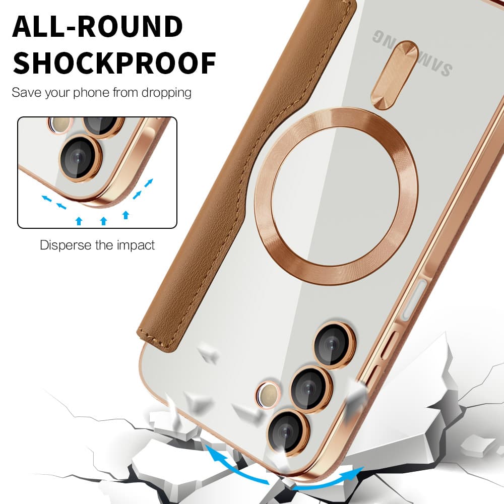 Pouzdro na knihu Techsuit SmartMag pro Samsung Galaxy A15 4G A15 5G hnědé - náhled 4