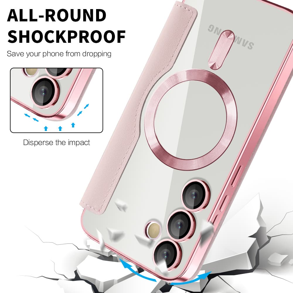 Pouzdro na knihu Techsuit SmartMag pro Samsung Galaxy S23 FE růžové - náhled 4