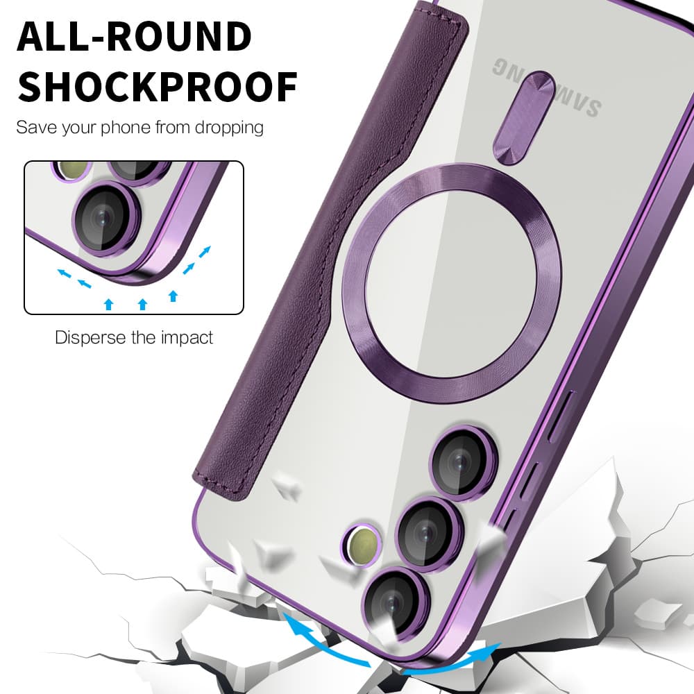 Pouzdro na knihu Techsuit SmartMag pro Samsung Galaxy S23 fialové - náhled 4