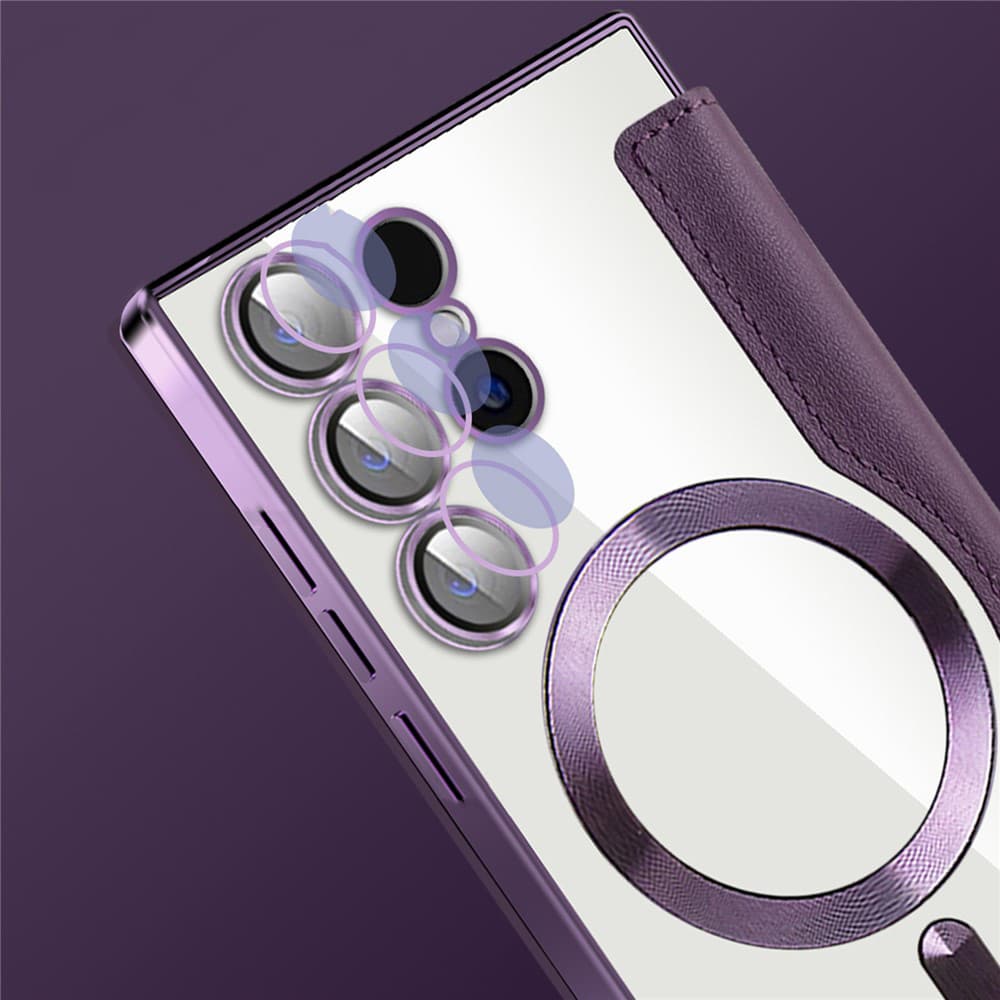 Pouzdro na knihu Techsuit SmartMag pro Samsung Galaxy S23 Ultra hnědé - náhled 4