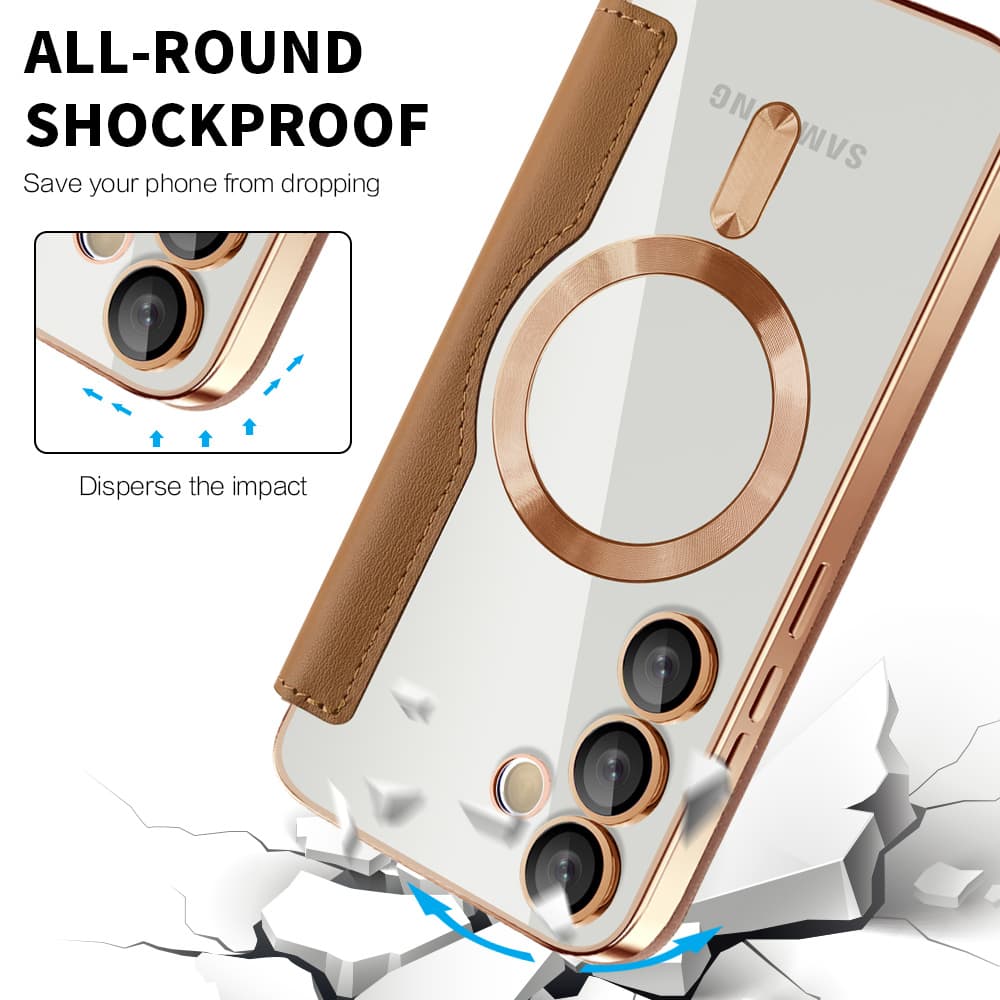 Pouzdro na knihu Techsuit SmartMag pro Samsung Galaxy S24 Plus hnědé - náhled 4
