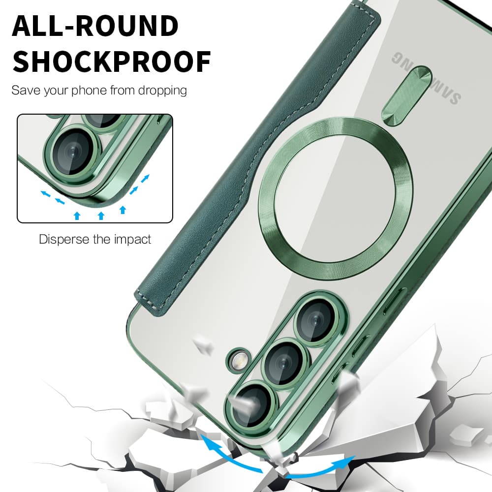 Pouzdro na knihu Techsuit SmartMag pro Samsung Galaxy S25 Plus zelené - náhled 4