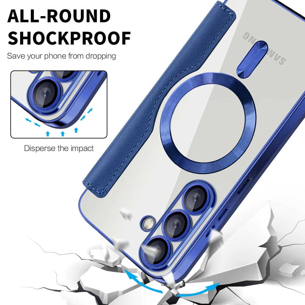 Pouzdro na knihu Techsuit SmartMag Samsung Galaxy S25 Plus modré - náhled 4