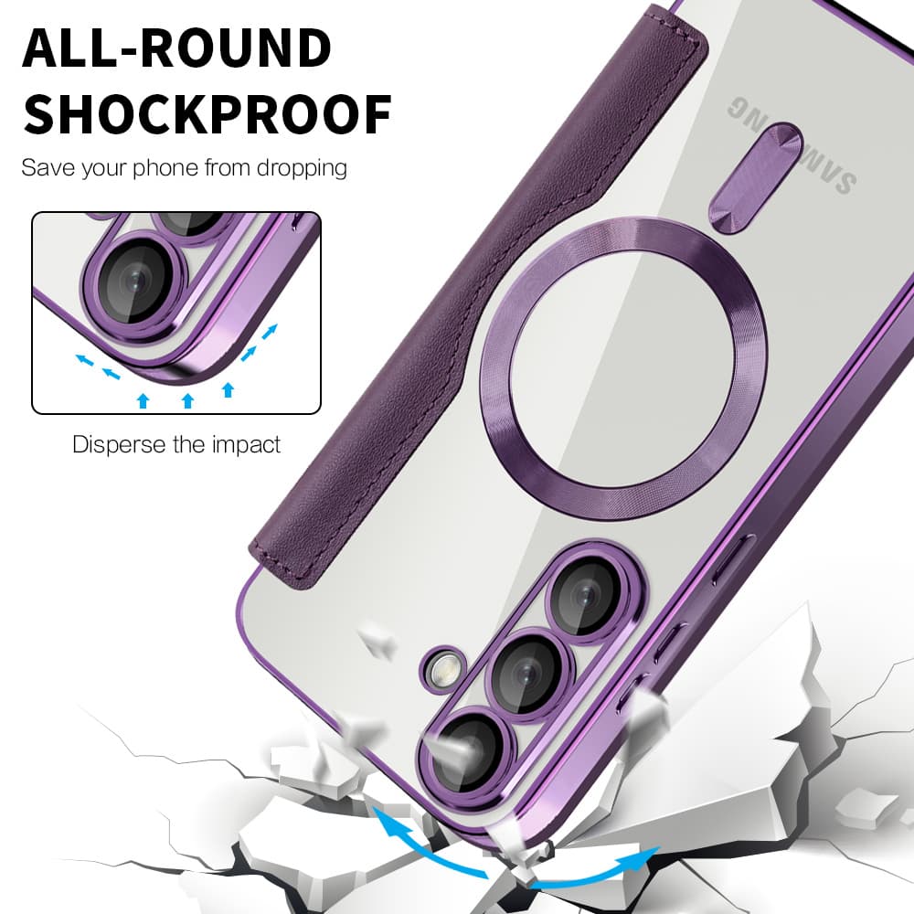 Pouzdro na knihu Techsuit SmartMag Samsung Galaxy S25 Plus fialové - náhled 4