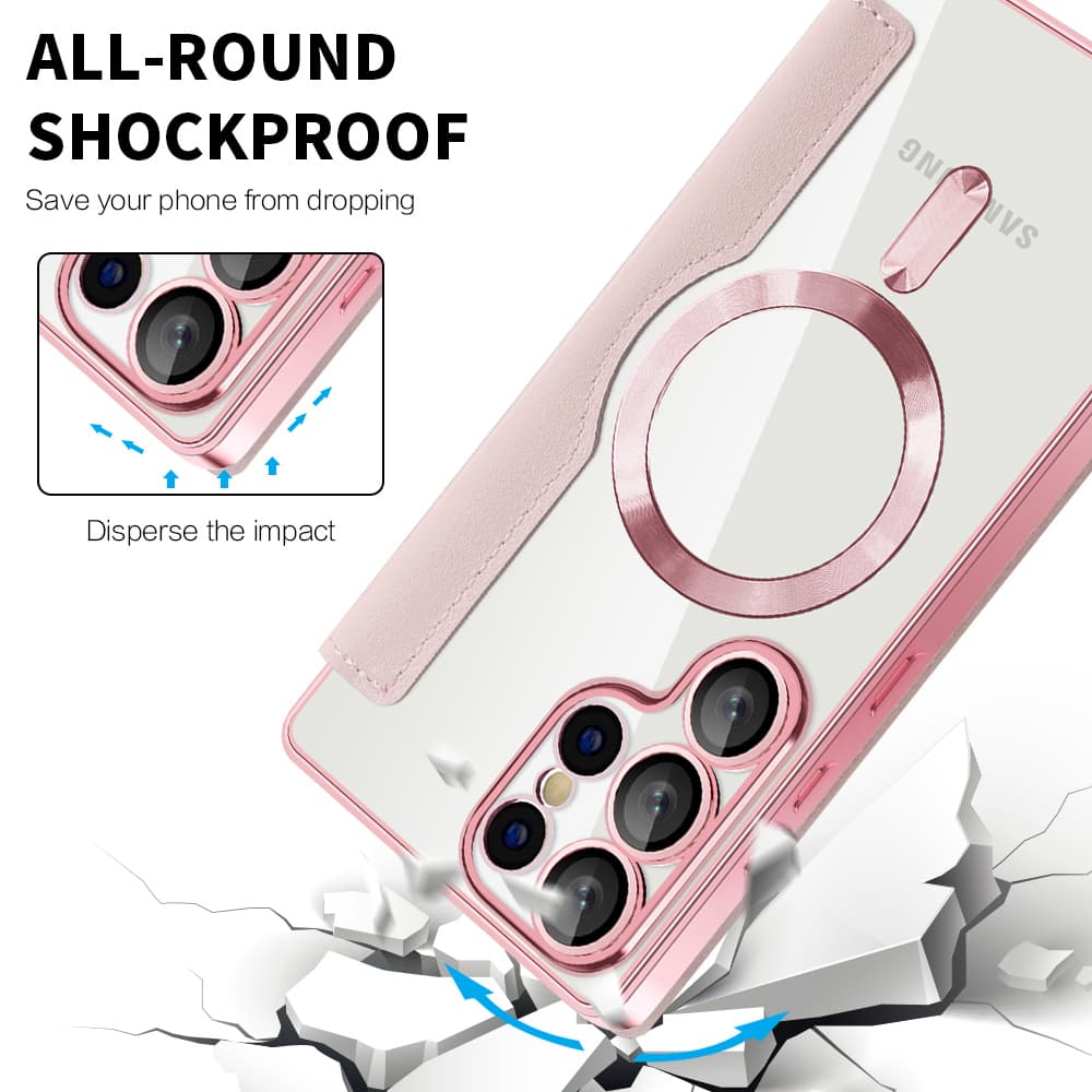 Pouzdro na knihu Techsuit SmartMag pro Samsung Galaxy S25 Ultra růžové - náhled 4