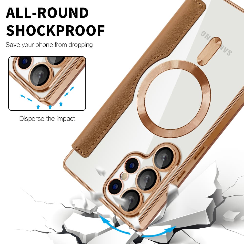 Pouzdro na knihu Techsuit SmartMag pro Samsung Galaxy S25 Ultra hnědé - náhled 4