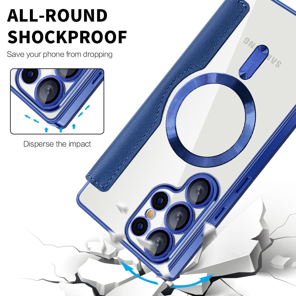 Pouzdro na knihu Techsuit SmartMag pro Samsung Galaxy S25 Ultra modré - náhled 4