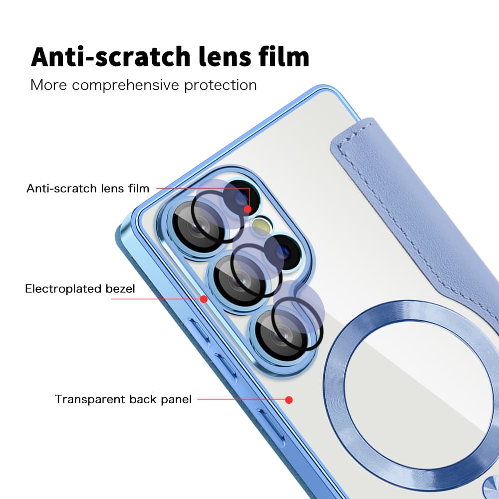 Pouzdro na knihu Techsuit SmartMag pro Samsung Galaxy S25 Ultra světle modré - náhled 4