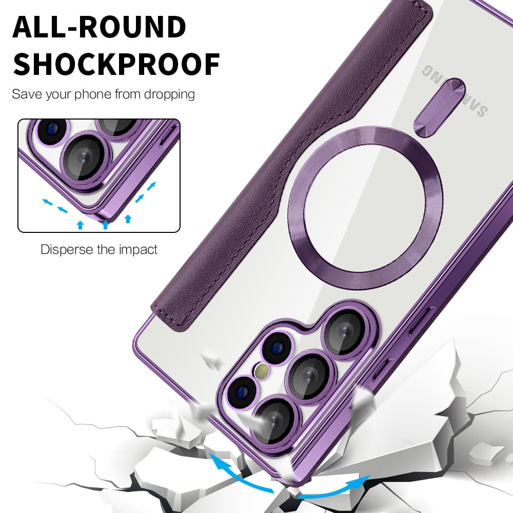 Pouzdro na knihu Techsuit SmartMag pro Samsung Galaxy S25 Ultra fialové - náhled 4