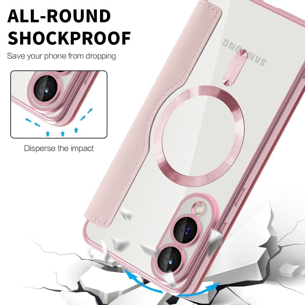 Pouzdro na knihu Techsuit SmartMag pro Samsung Galaxy S25 Edge růžové - náhled 4