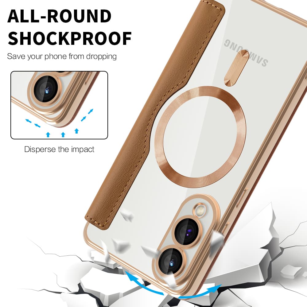 Pouzdro na knihu Techsuit SmartMag pro Samsung Galaxy S25 Edge hnědé - náhled 4