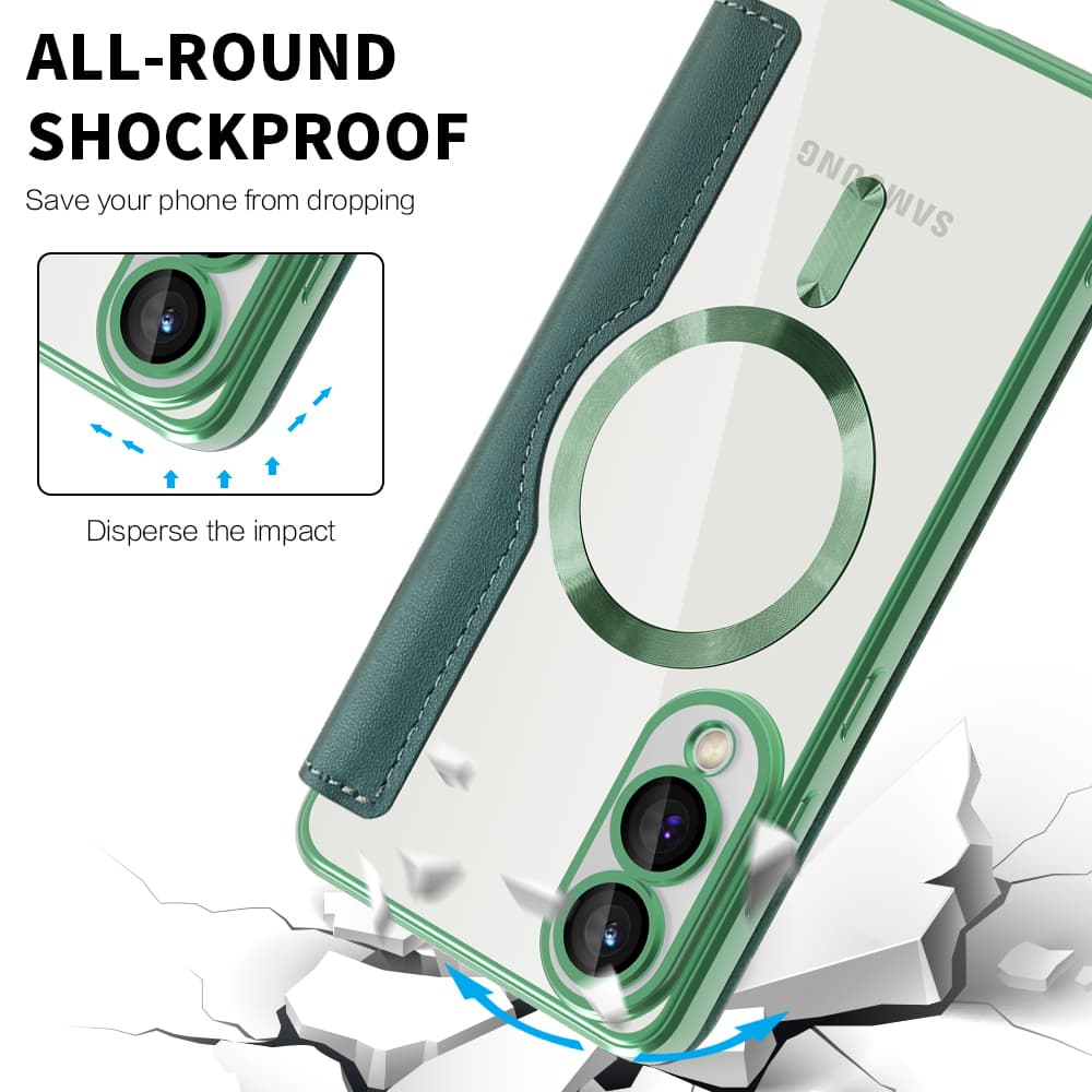 Pouzdro na knihu Techsuit SmartMag pro Samsung Galaxy S25 Edge zelené - náhled 4