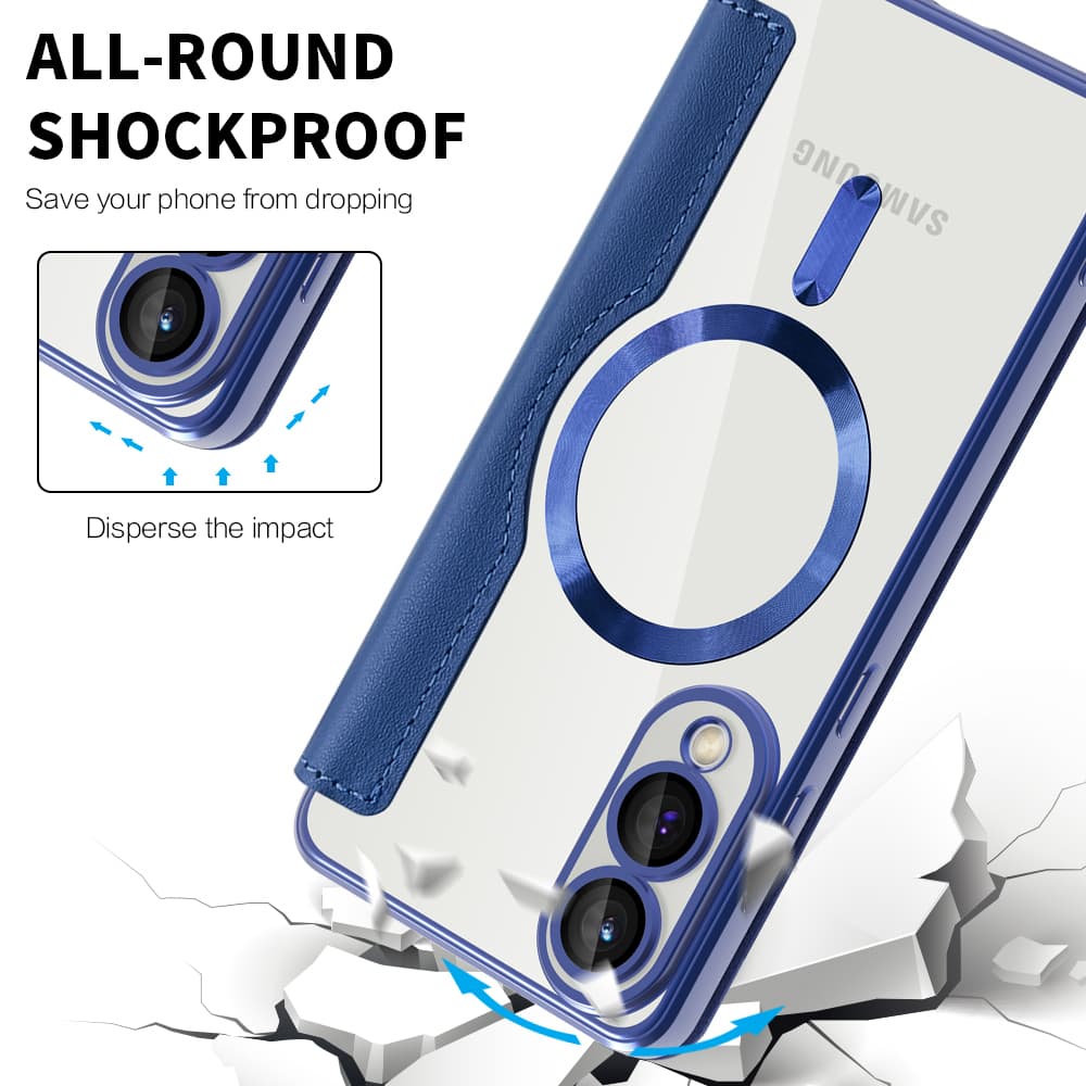Pouzdro na knihu Techsuit SmartMag Samsung Galaxy S25 Edge modré - náhled 4