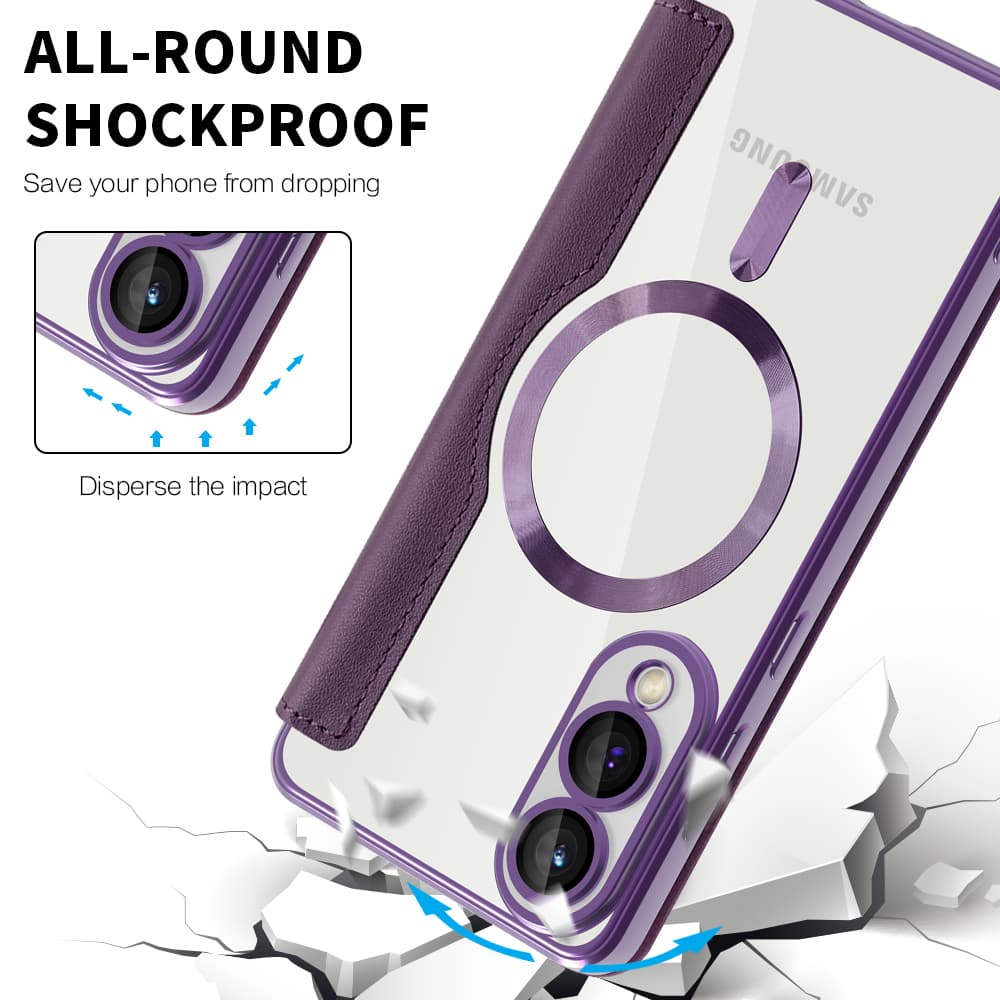 Pouzdro na knihu Techsuit SmartMag Samsung Galaxy S25 Edge fialové - náhled 4