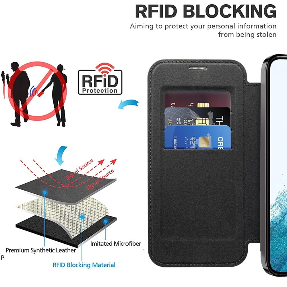 Pouzdro na knihu Techsuit SmartMag pro Samsung Galaxy S22 5G černé - náhled 4