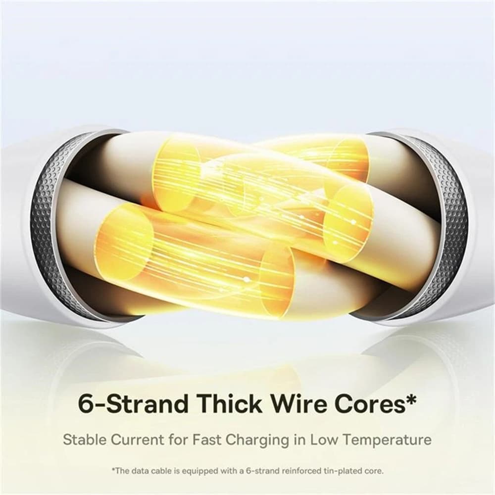 Baseus Data Cable Silky 100W 1.5m Moon White Rychlé nabíjení Type-C Micro-USB Lightning USB-C - náhled 4