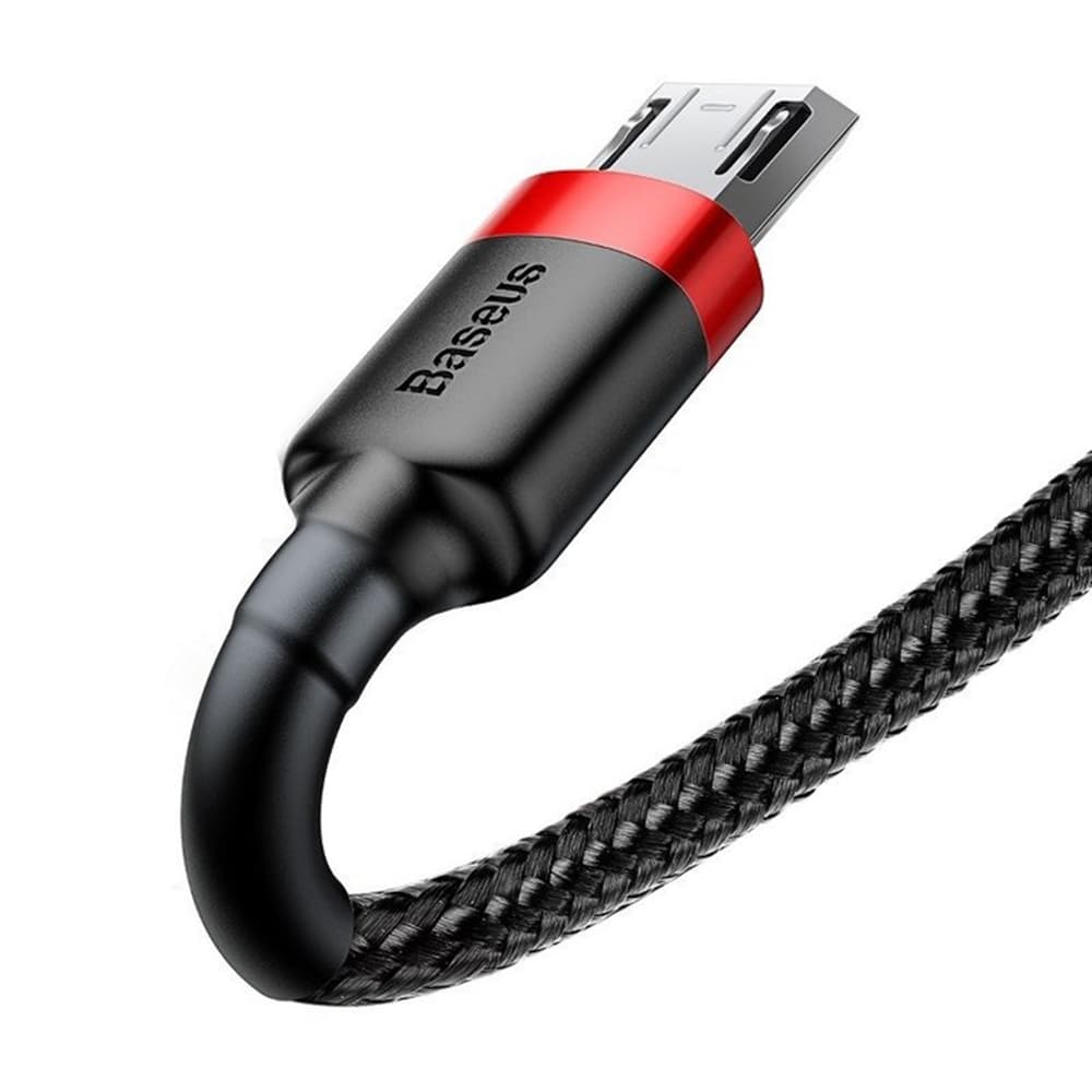 Baseus Data Cable Cafule CAMKLF-H91 USB na Micro-USB 2A 3m černá červená - náhled 4