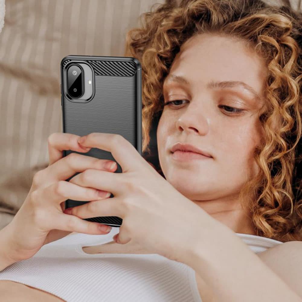 Techsuit Carbon Silicone pro Samsung Galaxy A07 4G černý - náhled 4