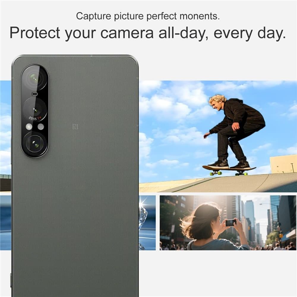 Techsuit ochranné sklo na fotoaparát Sony Xperia 1 VII černé - náhled 4