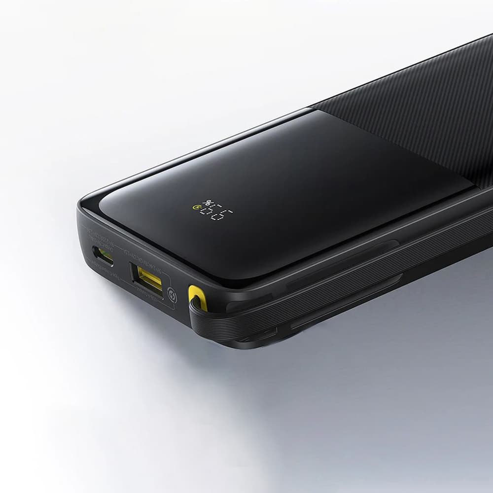 Baseus Power Bank Bipow 2 s vestavěným USB-C kabelem 10000mAh 20W bílá - náhled 4