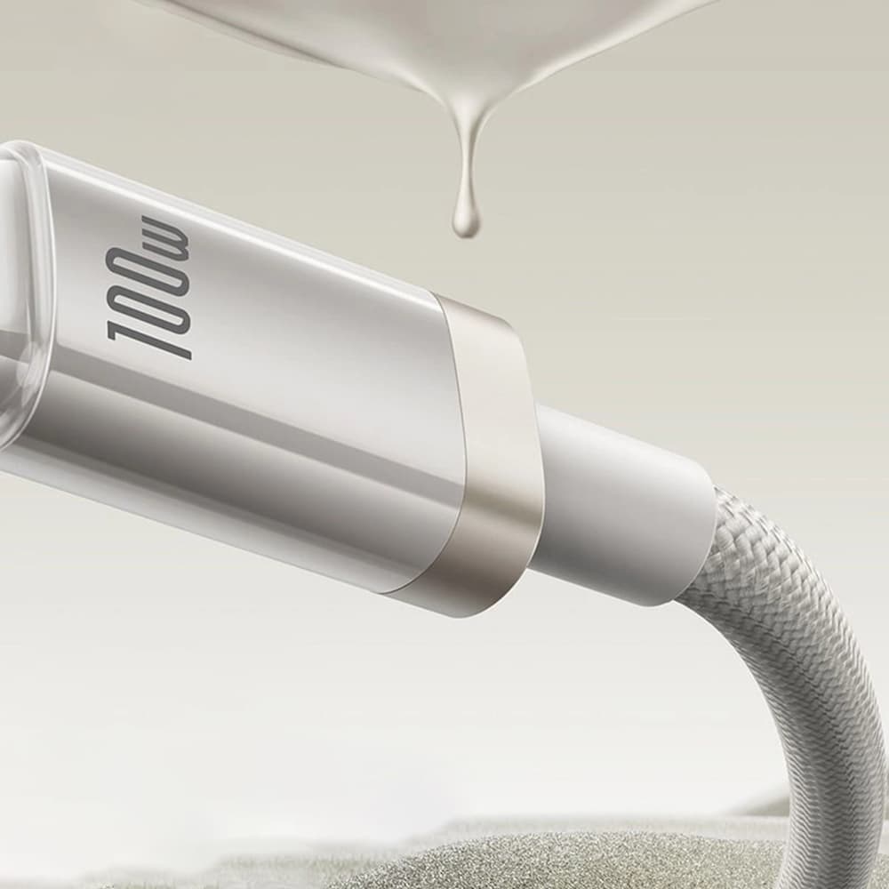 Baseus Data Cable Titanium USB na Type-C 100W Rychlé nabíjení 1m Stříbrná - náhled 4
