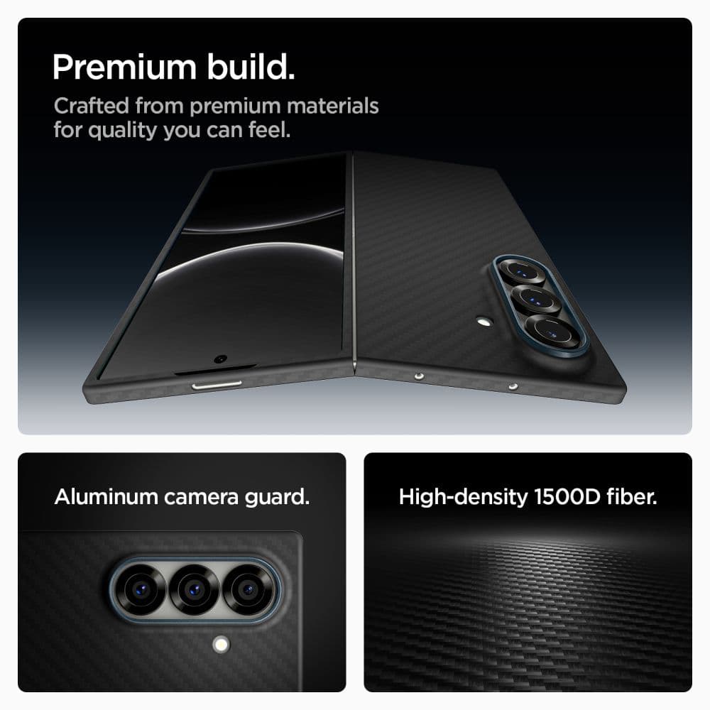 Spigen Air Skin Samsung Galaxy Z Fold7 aramidová černá - náhled 4