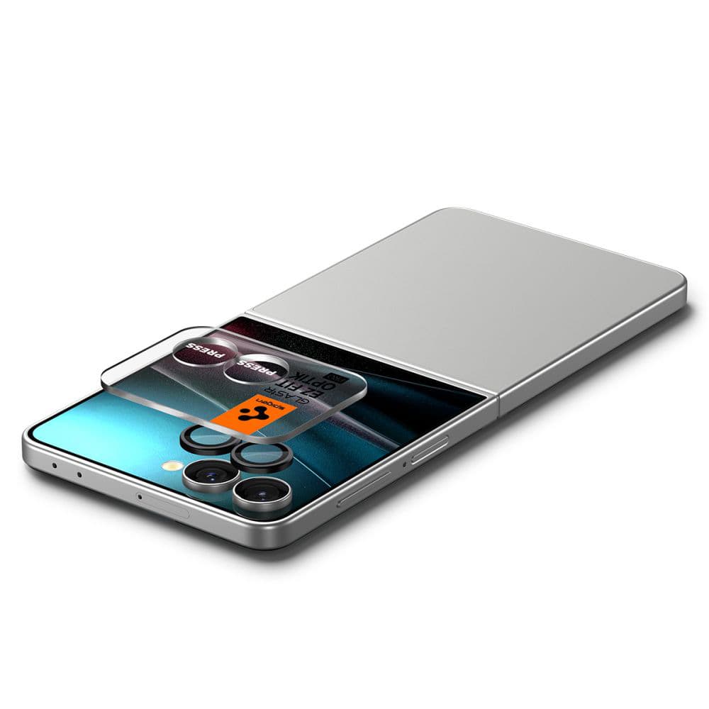 Spigen Optik.tR EZ Fit Pro HD sklo na kameru (2 ks) Samsung Galaxy Z Flip7 černá - náhled 4