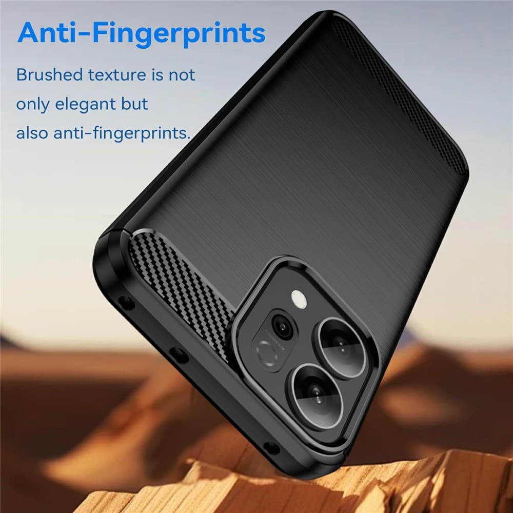 Pouzdro Techsuit Carbon Silicone pro Oppo Reno14 F / Reno14 FS 5G černé - náhled 4