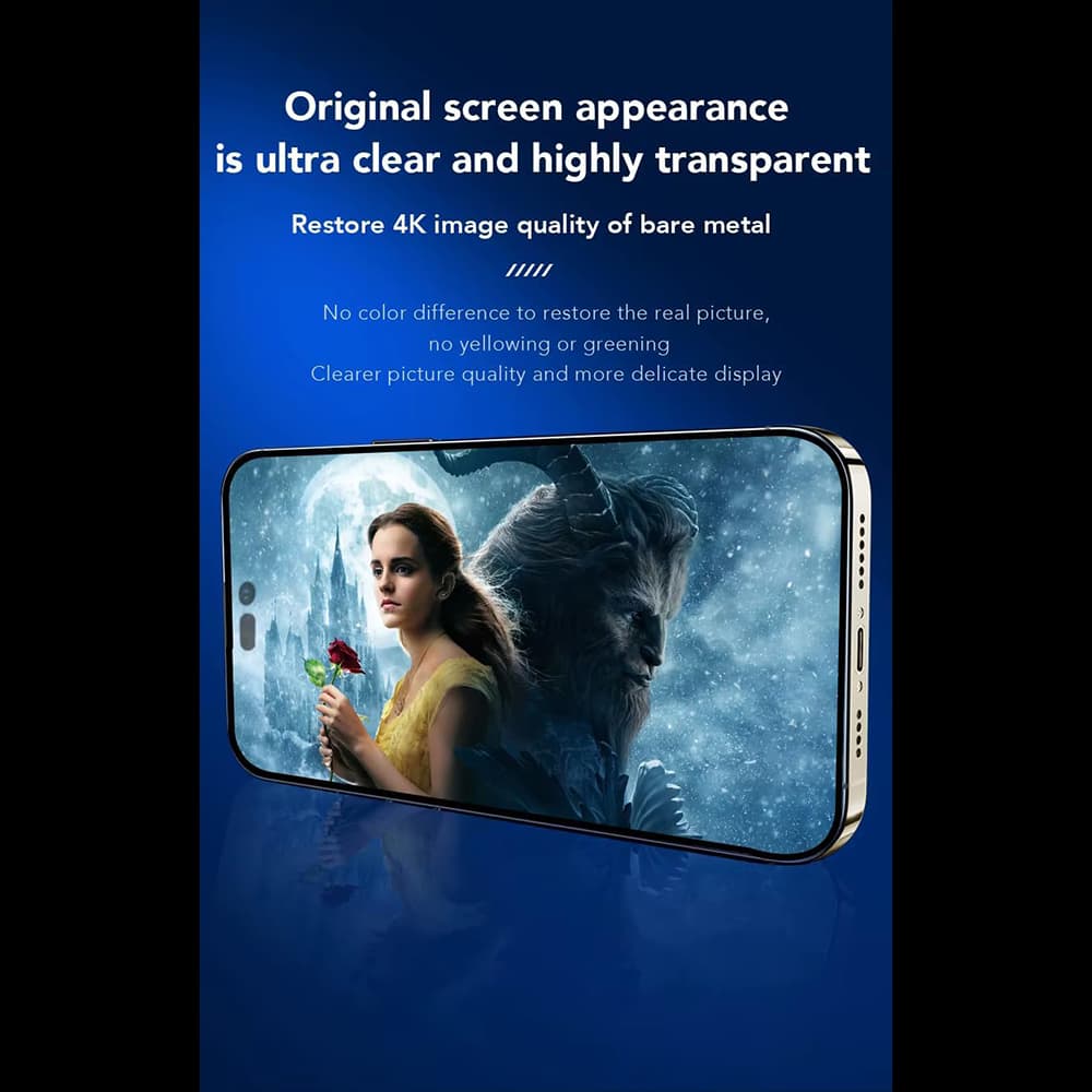 Ochranné sklo ANANK 2.5D pro iPhone 15 Pro Max černé - náhled 4
