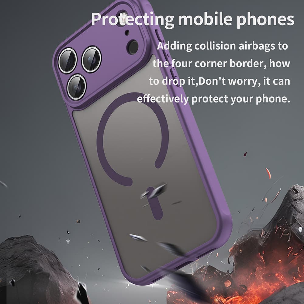 Techsuit HaloFrost II MagSafe pro iPhone 17 Pro Max fialová - náhled 4