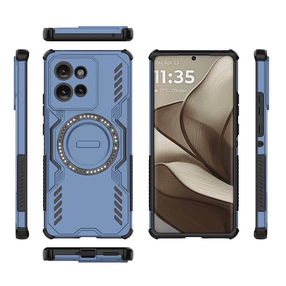 Pouzdro Techsuit ArmorMag pro Motorola Edge 50 modré - náhled 4