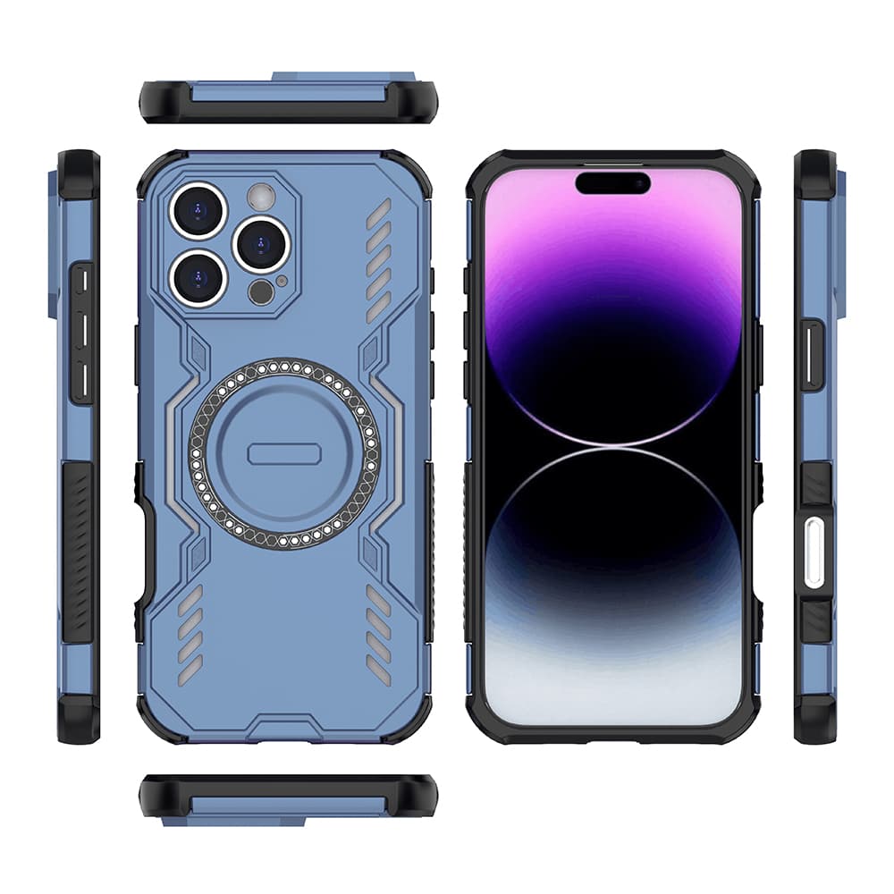 Pouzdro Techsuit ArmorMag pro iPhone 16 Pro modré - náhled 4