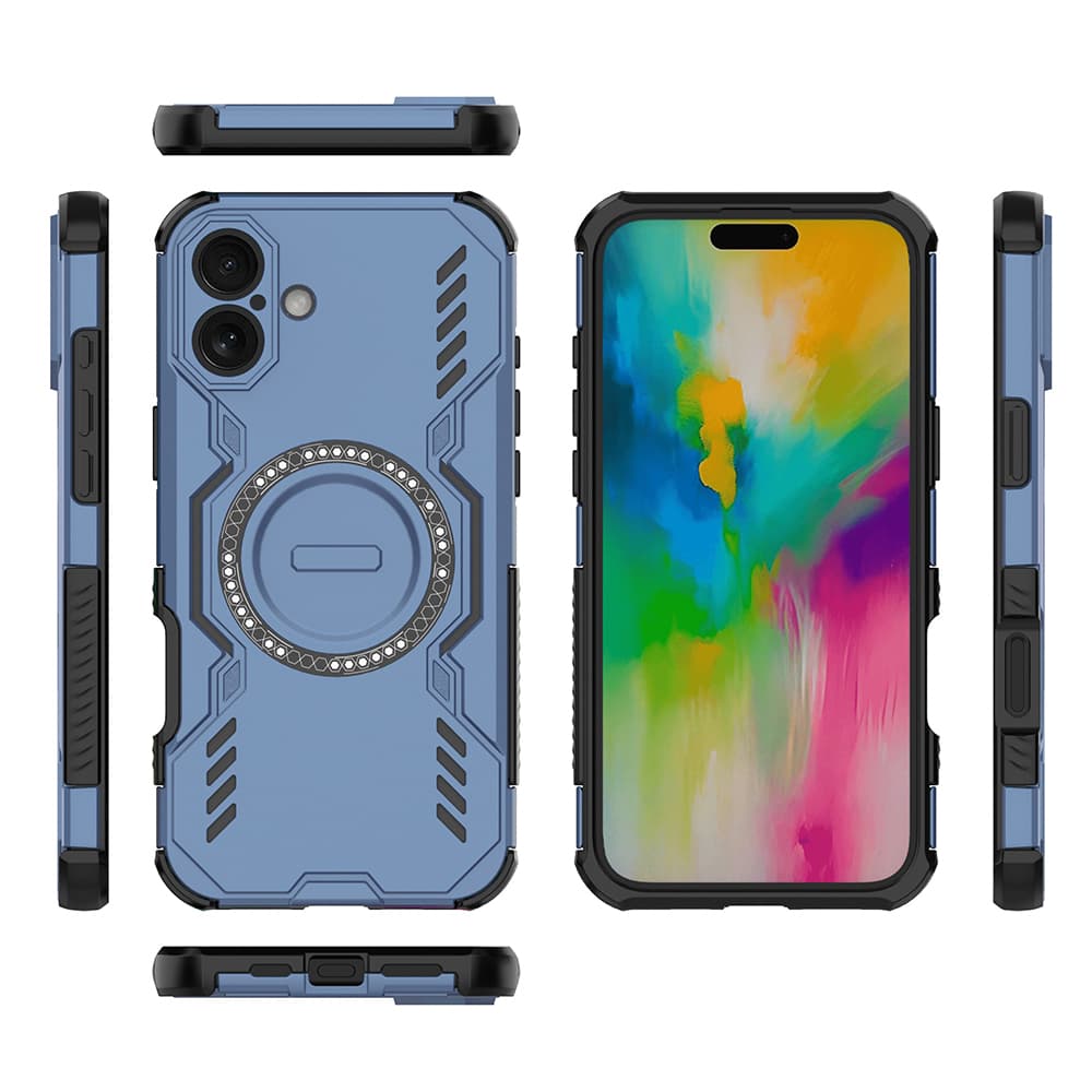 Pouzdro Techsuit ArmorMag pro iPhone 16 Plus modré - náhled 4