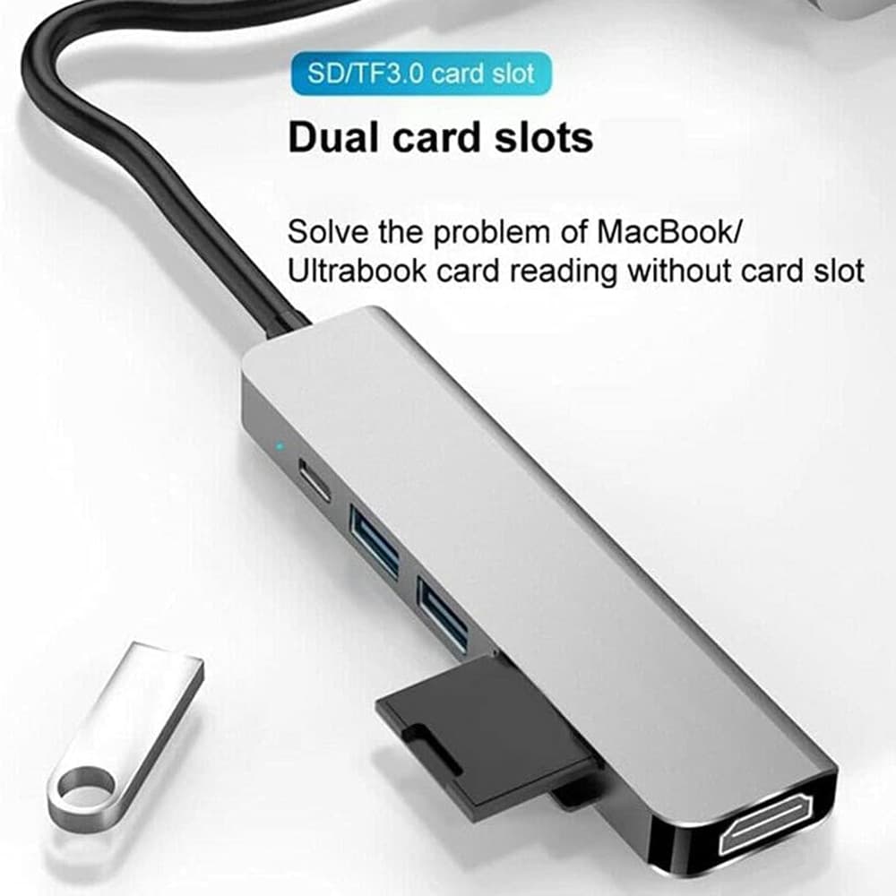 Techsuit dokovací stanice TurboChargeX 6 v 1 šedá - náhled 4